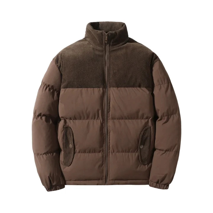 Jaqueta Bobojaco Masculina Monzzani® com forro de lã, zíper resistente e bolsos impermeáveis, ideal para o inverno com estilo e conforto.