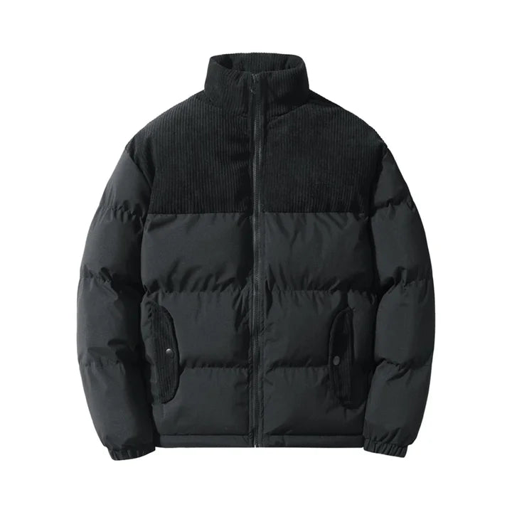 Jaqueta Bobojaco Masculina Monzzani® com forro de lã, zíper resistente e bolsos impermeáveis, ideal para o inverno com estilo e conforto.
