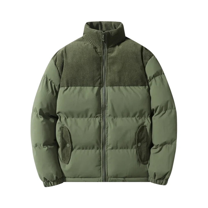 Jaqueta Bobojaco Masculina Monzzani® com forro de lã, zíper resistente e bolsos impermeáveis, ideal para o inverno com estilo e conforto.