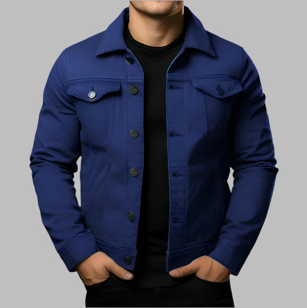 Jaqueta Jeans Masculina Slim Monzzani com design moderno e ajuste perfeito, disponível em várias cores.