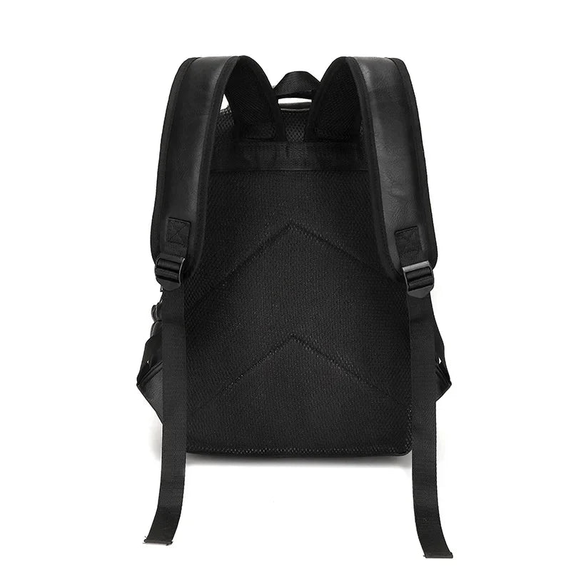 Mochila Executiva Monzzani MZ803 em couro, com alças acolchoadas, acabamento refinado e compartimento para notebook.