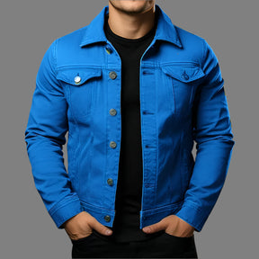 Jaqueta Jeans Masculina Slim Monzzani com design moderno e ajuste perfeito, disponível em várias cores.