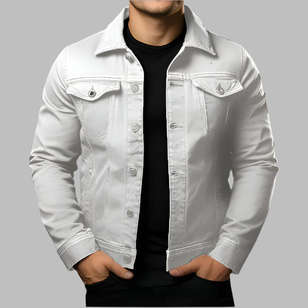 Jaqueta Jeans Masculina Slim Monzzani com design moderno e ajuste perfeito, disponível em várias cores.