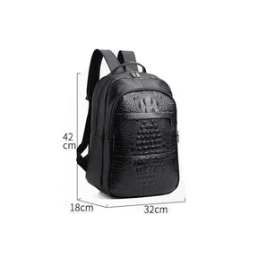 Mochila Executiva em Couro Monzzani MZ801 preta com design clássico, alças acolchoadas e compartimento para notebook.