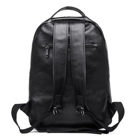 Mochila Executiva em Couro Monzzani MZ801 preta com design clássico, alças acolchoadas e compartimento para notebook.