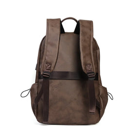 Mochila Executiva em Couro Monzzani MZ802 com alças acolchoadas, design elegante e espaço para notebook.