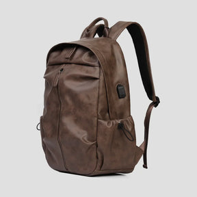Mochila Executiva em Couro Monzzani MZ802 com alças acolchoadas, design elegante e espaço para notebook.