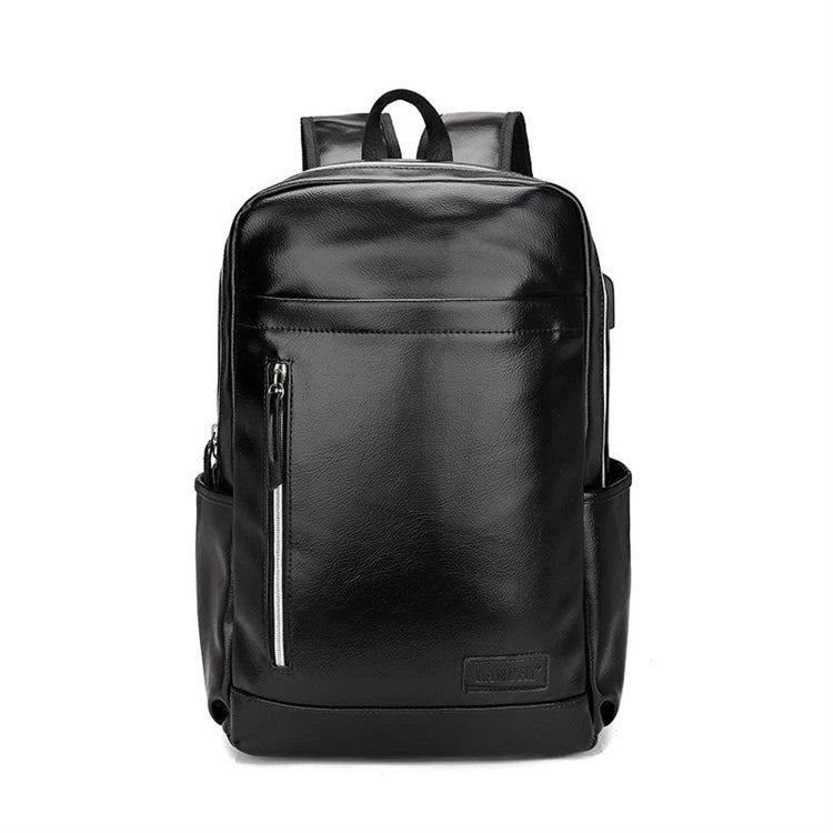 Mochila Executiva em Couro Monzzani MZ805 com design clássico, compartimento para notebook e alças acolchoadas.
