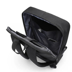 Mochila Executiva Monzzani MZ804 com porta USB, cadeado de senha, alças acolchoadas e compartimento para notebook.