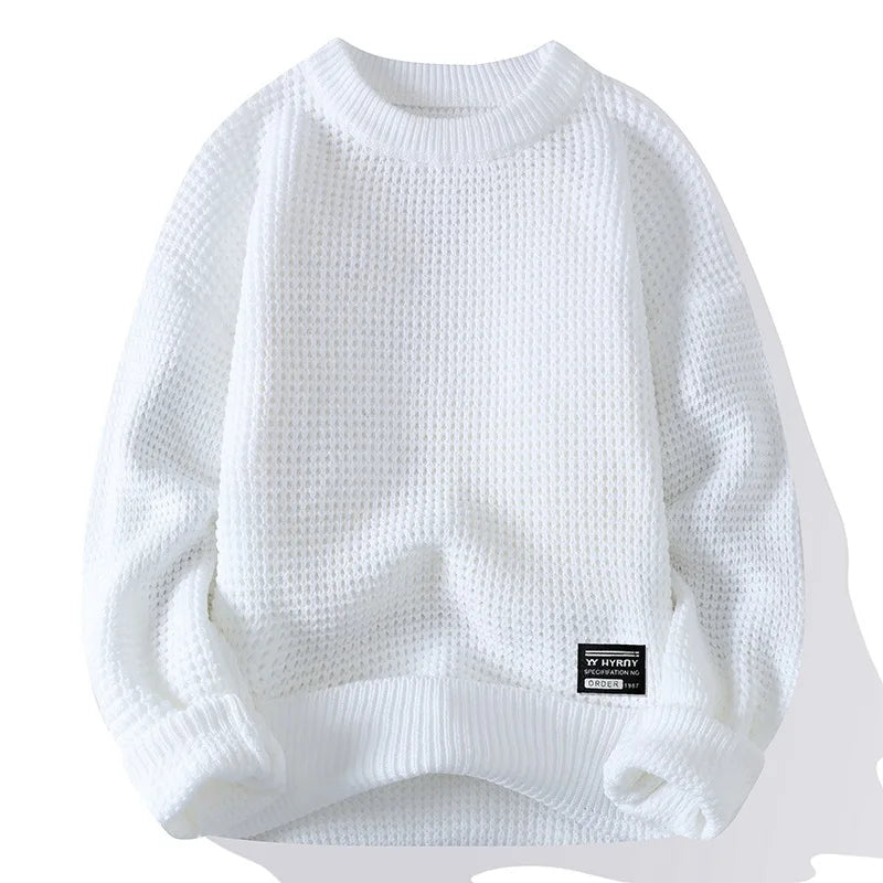 Moletom Masculino Monzzani® Pulôver, confortável, aquecido e elegante, perfeito para o outono/inverno, sem capuz e disponível em cores clássicas.