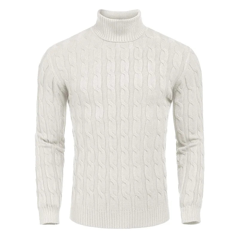 Suéter Masculino Gola Alta Monzzani, elegante e aconchegante, ideal para climas frios e looks sofisticados.