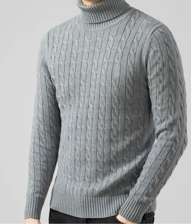 Suéter Masculino Gola Alta Monzzani, elegante e aconchegante, ideal para climas frios e looks sofisticados.