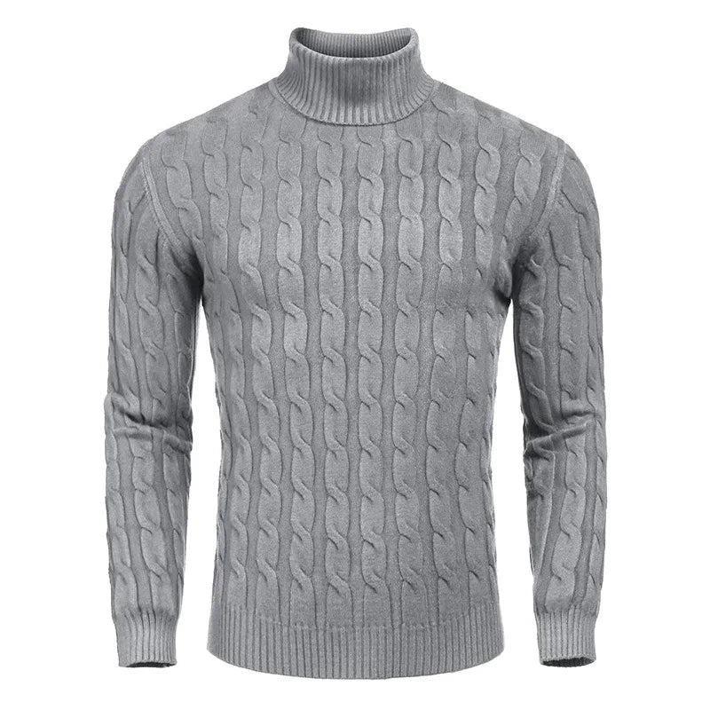 Suéter Masculino Gola Alta Monzzani, elegante e aconchegante, ideal para climas frios e looks sofisticados.